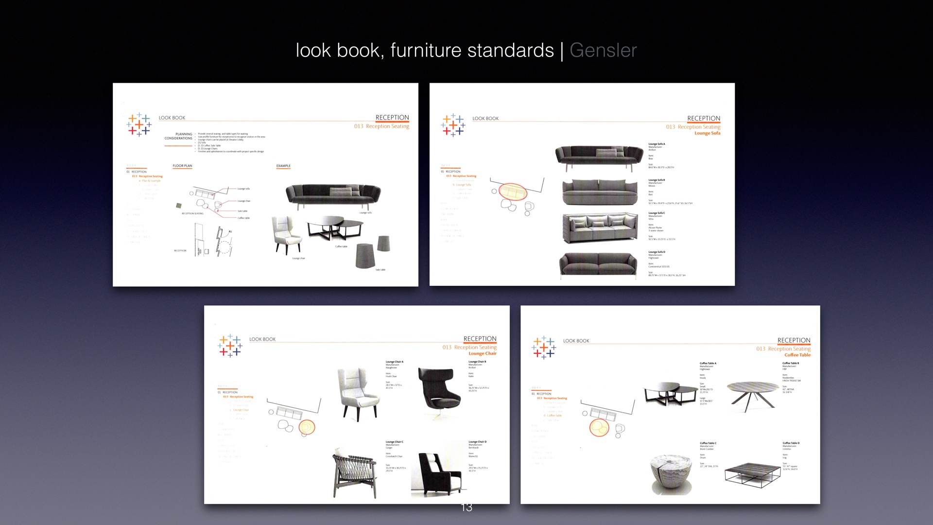 Look book & furniture standards — Gensler
