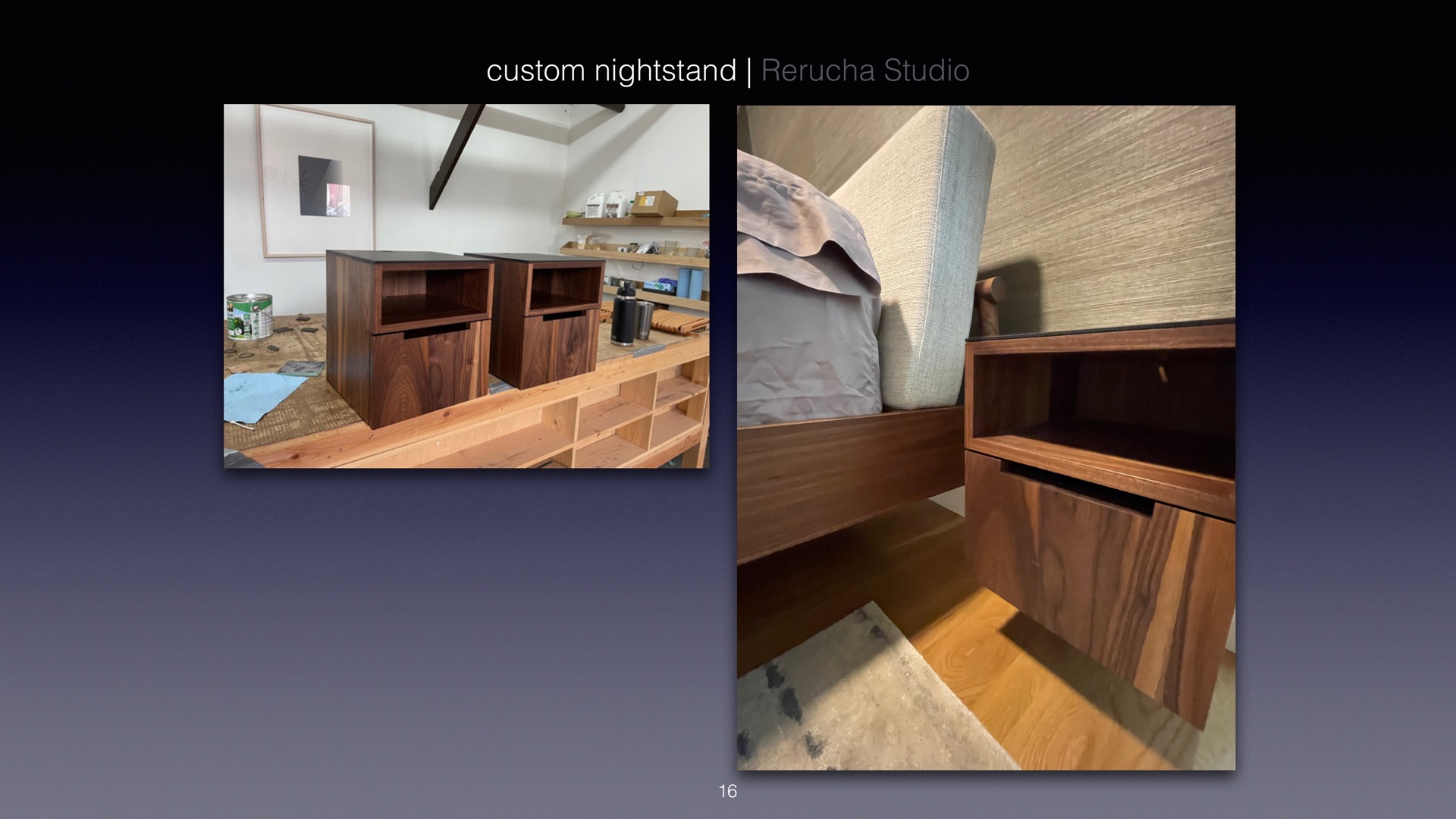 Custom nightstand — Rerucha Studio