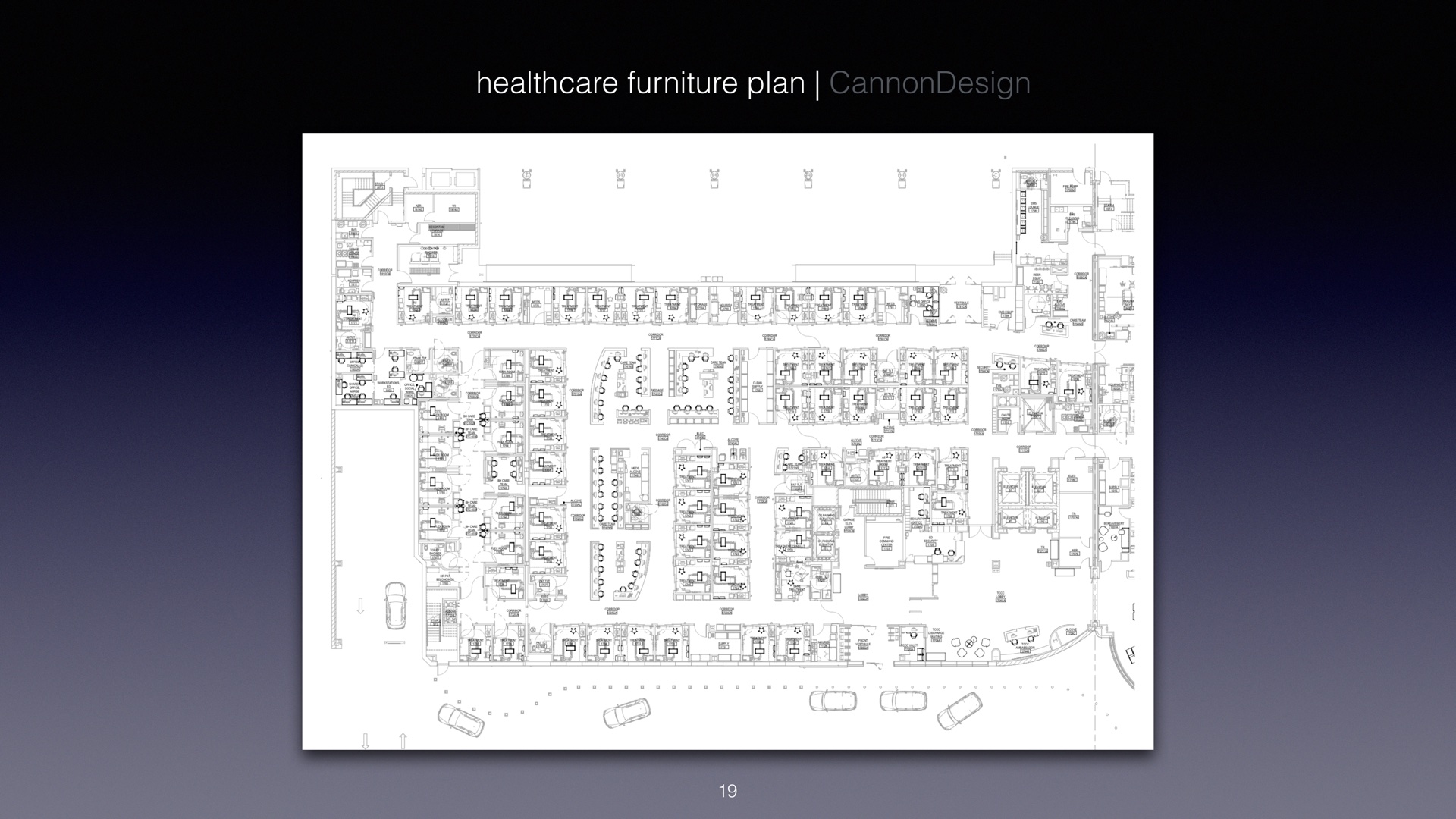 Healthcare furniture plan — CannonDesign