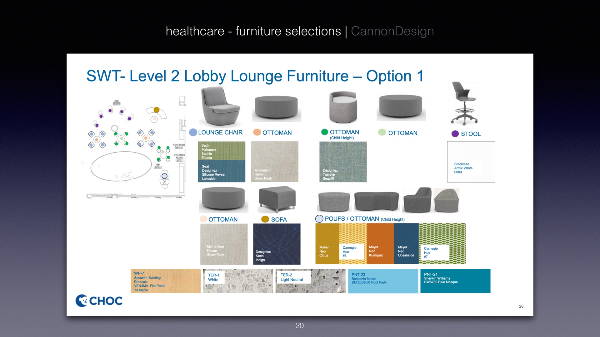 Healthcare furniture selections — CannonDesign