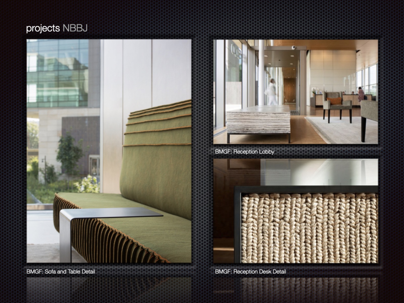 Bill & Melinda Gates Foundation — reception lobby & sofa detail