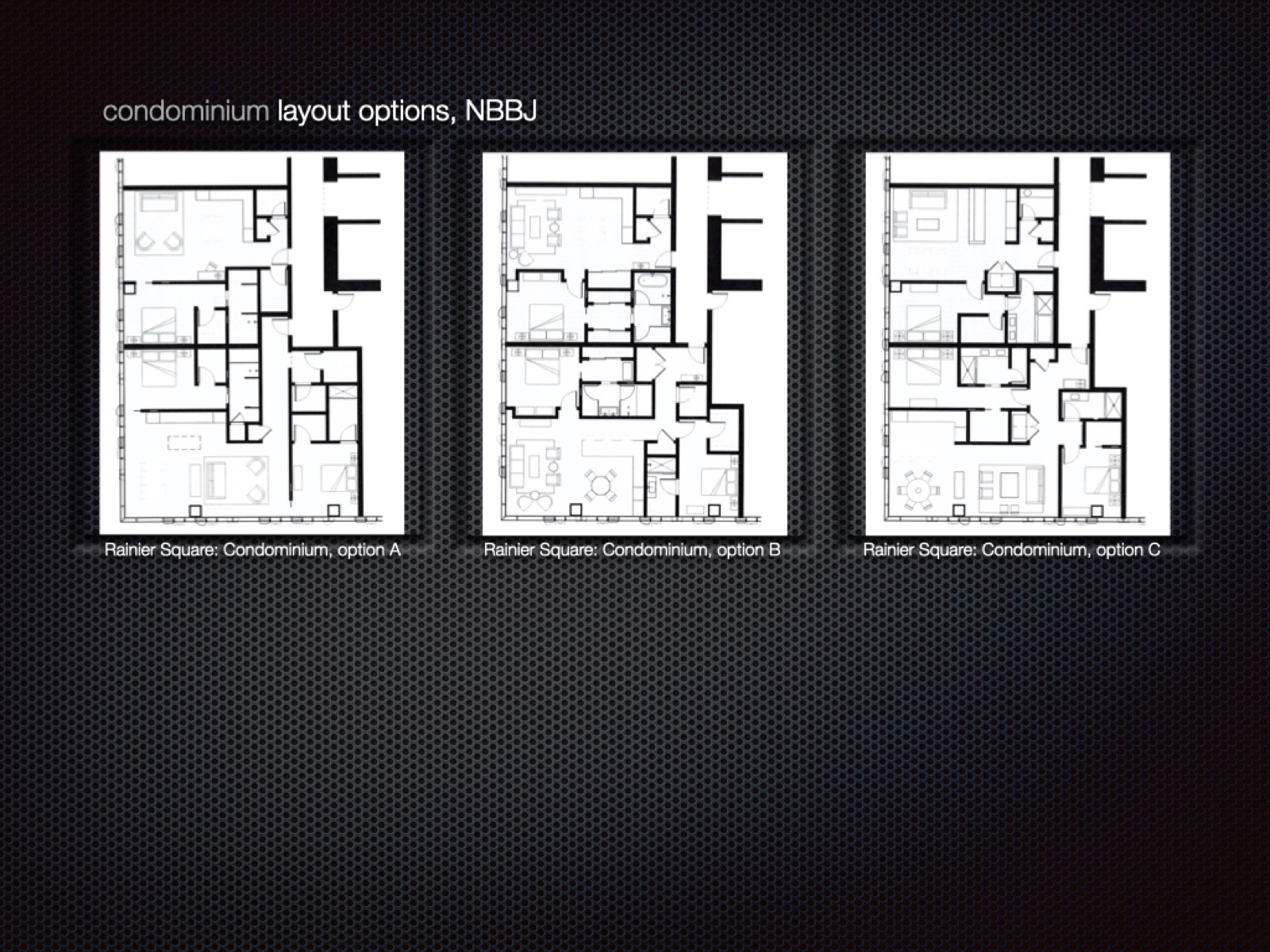 Market Square condominium — layout options