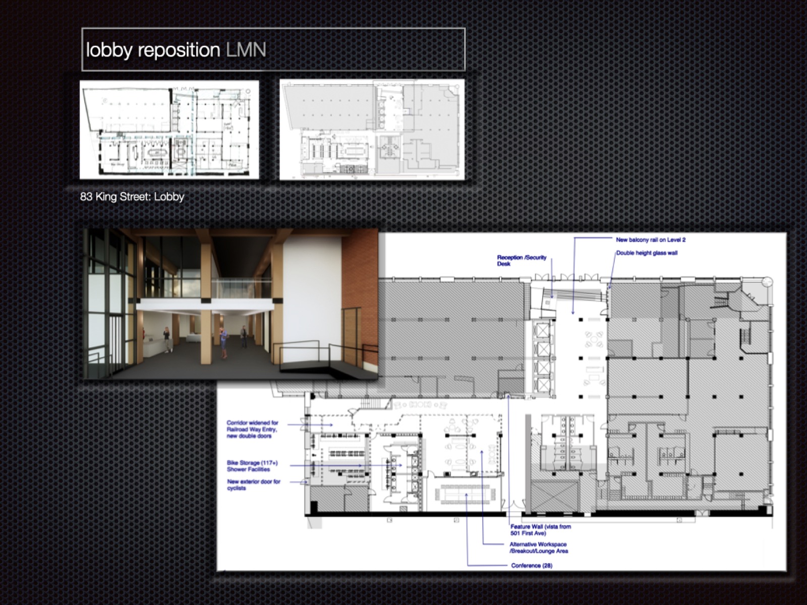 83 King Street — lobby reposition