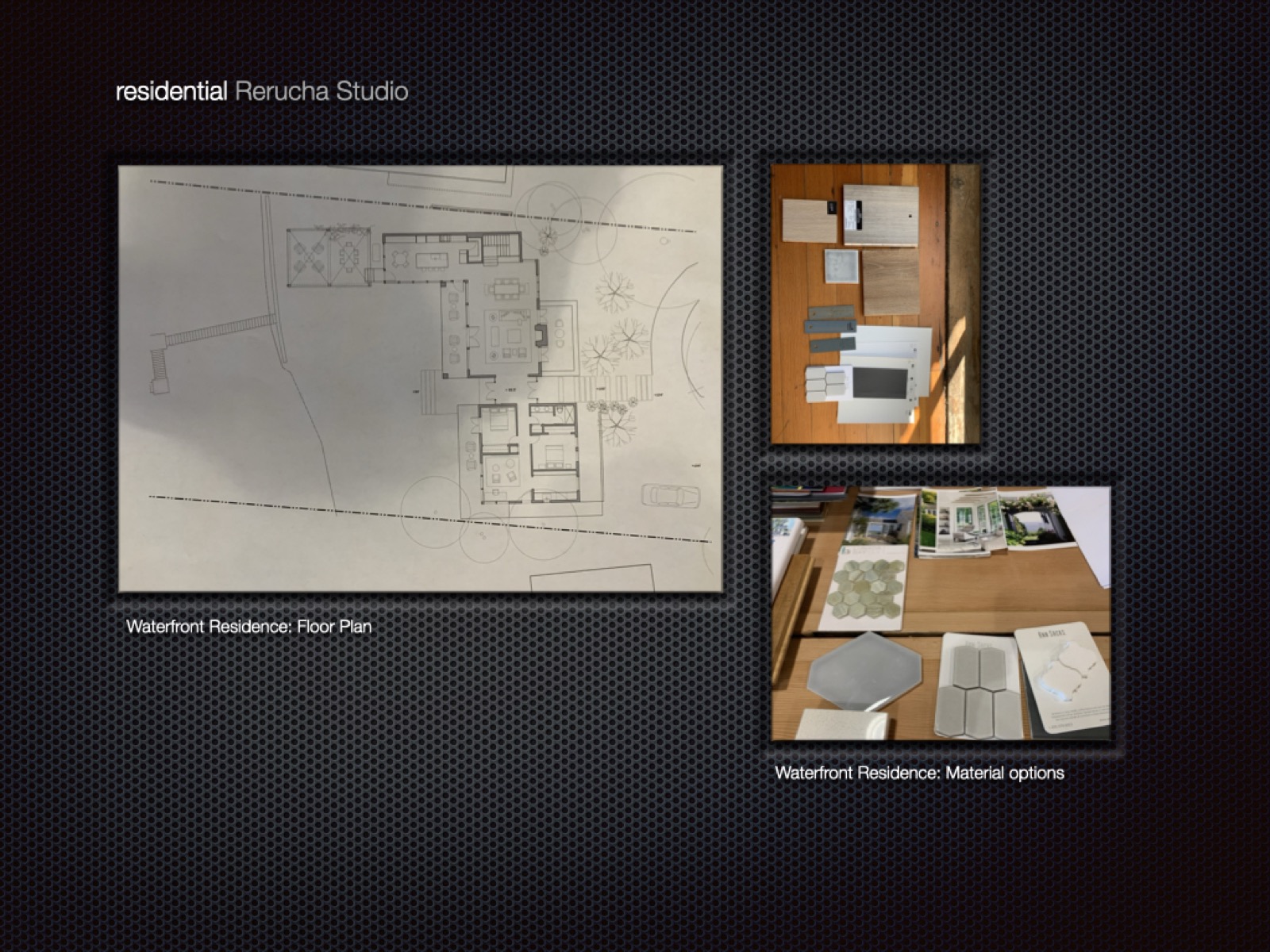 Waterfront residence — floor plan & material options